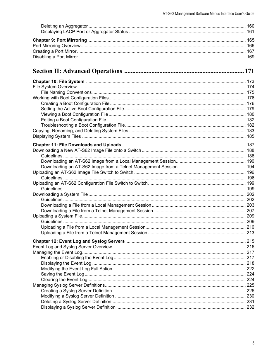 Allied Telesis AT-S62 User Manual | Page 5 / 822