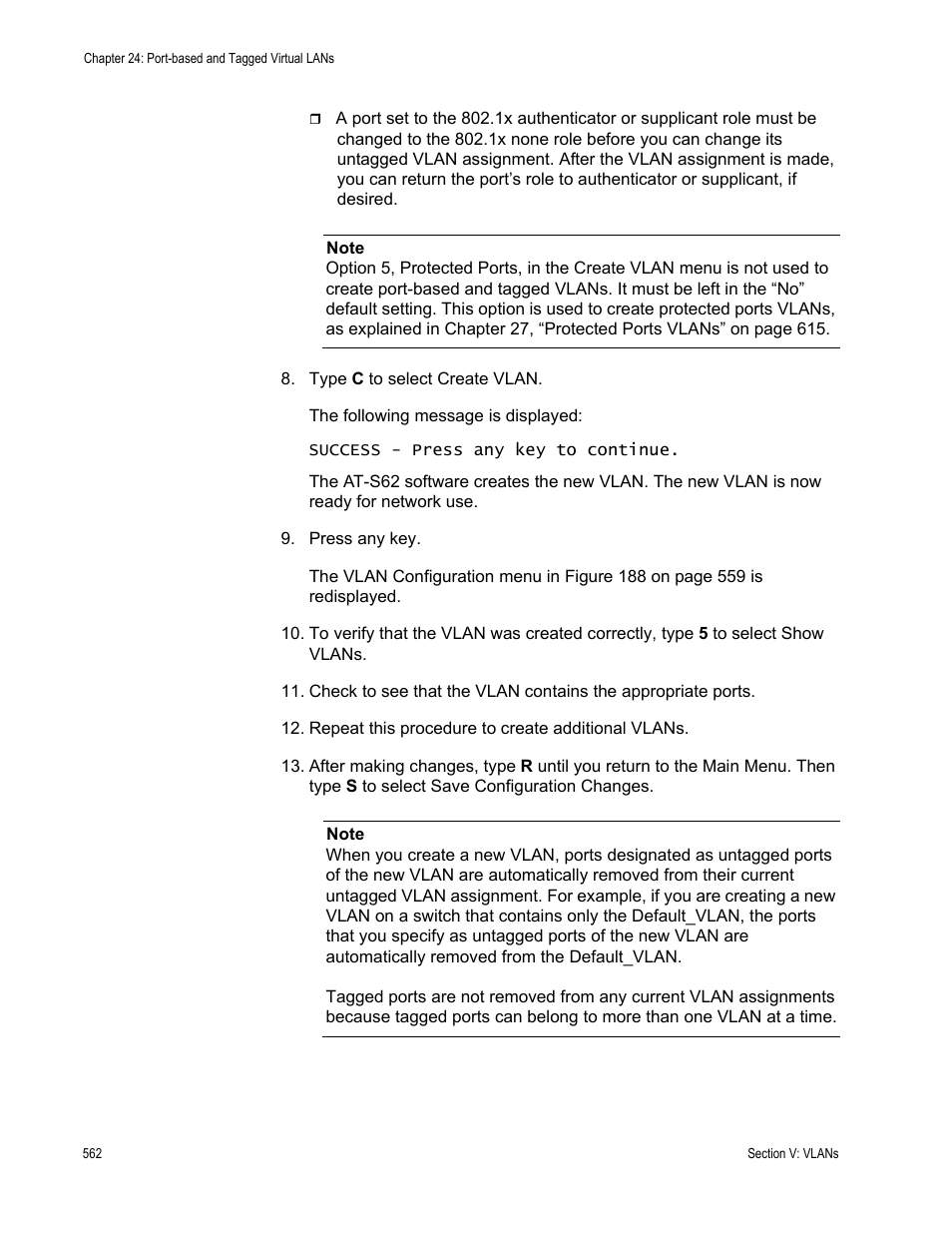 Allied Telesis AT-S62 User Manual | Page 562 / 822