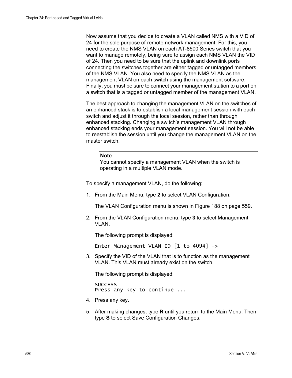 Allied Telesis AT-S62 User Manual | Page 580 / 822