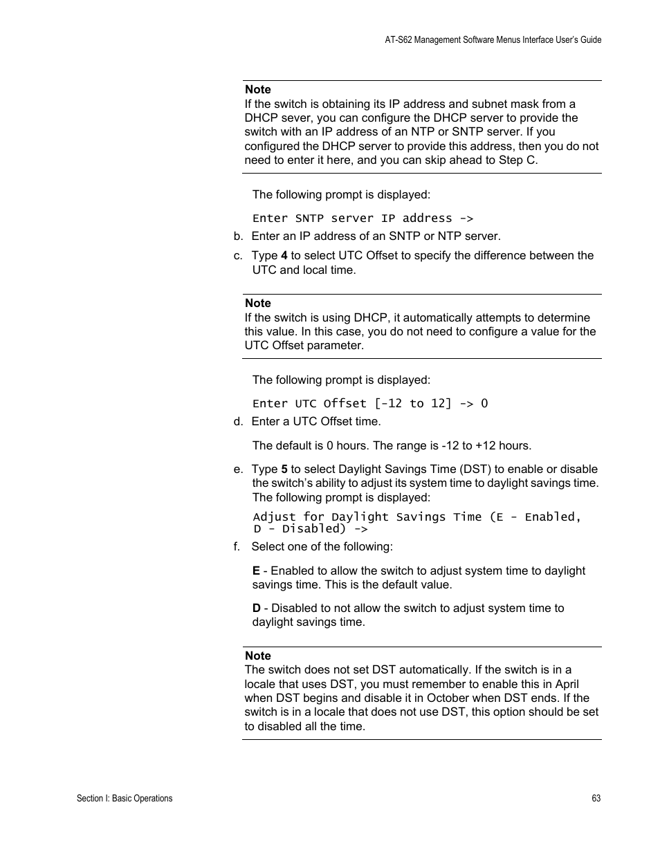 Allied Telesis AT-S62 User Manual | Page 63 / 822