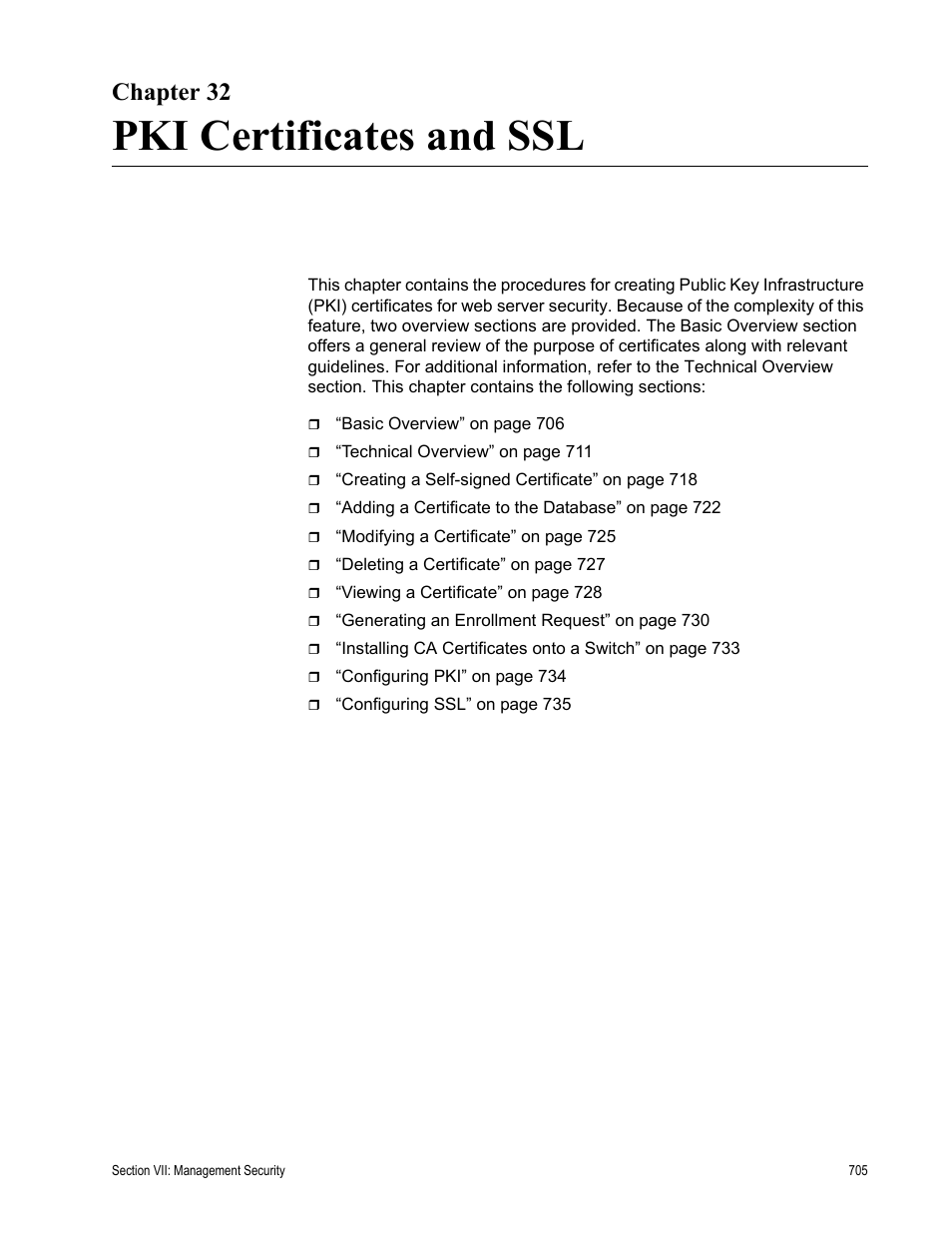 Chapter 32, Pki certificates and ssl, Chapter 32: pki certificates and ssl | Allied Telesis AT-S62 User Manual | Page 705 / 822