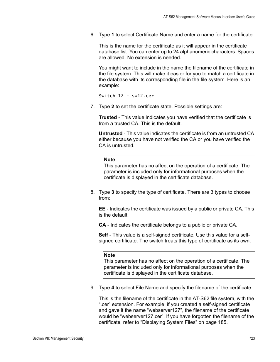 Allied Telesis AT-S62 User Manual | Page 723 / 822