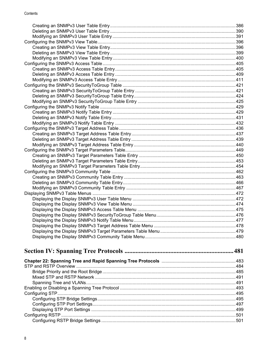 Allied Telesis AT-S62 User Manual | Page 8 / 822