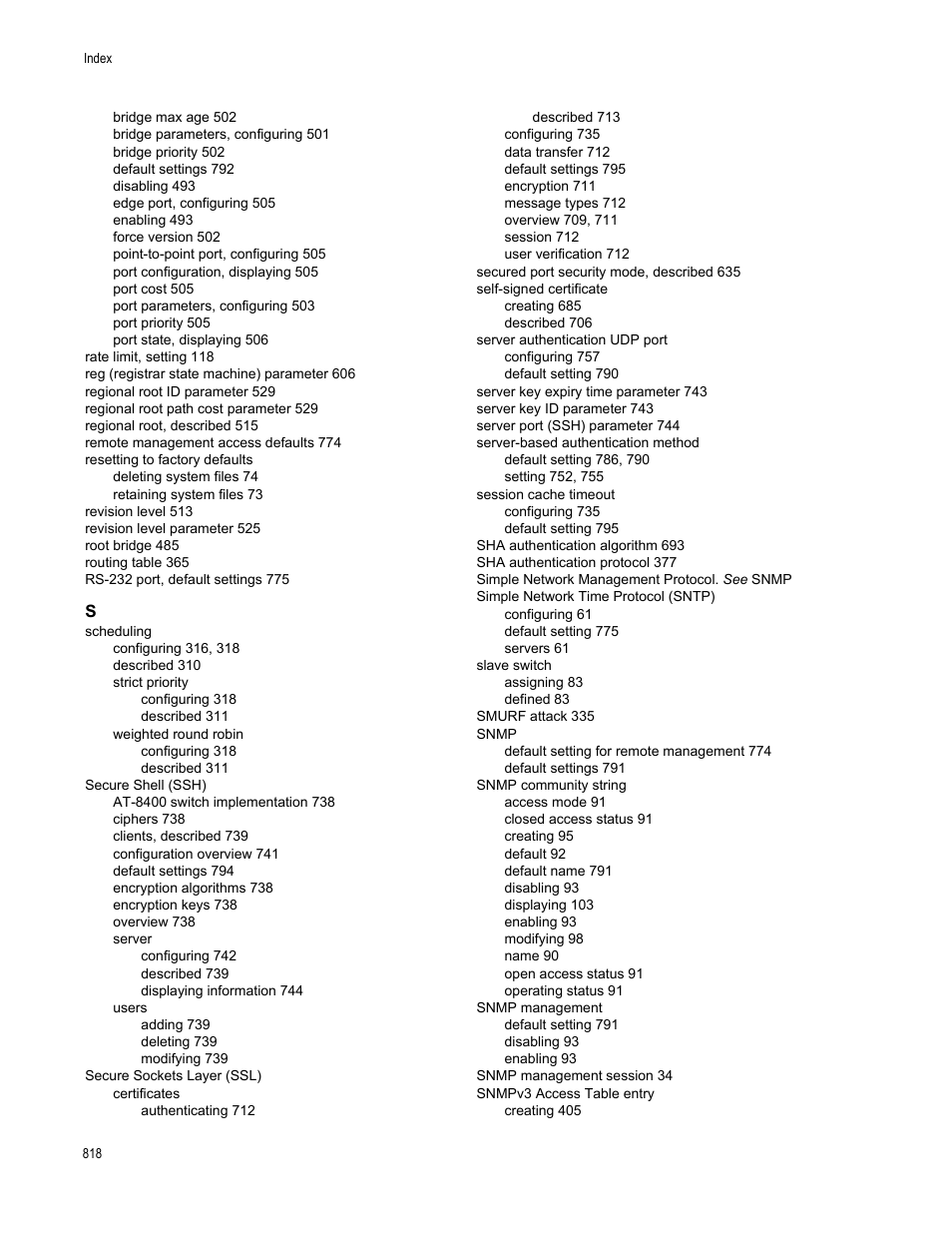 Allied Telesis AT-S62 User Manual | Page 818 / 822