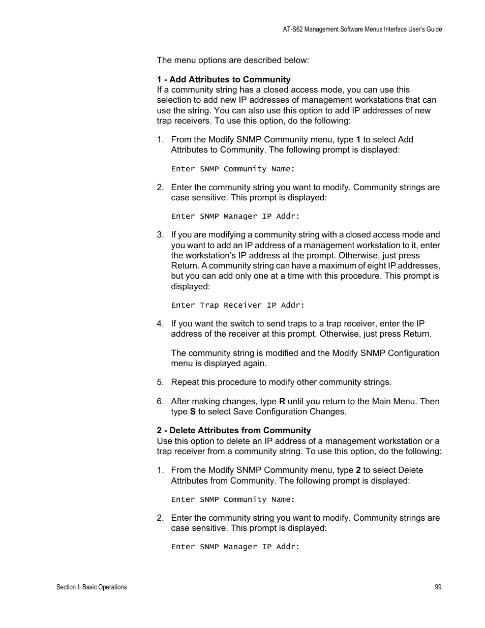Allied Telesis AT-S62 User Manual | Page 99 / 822