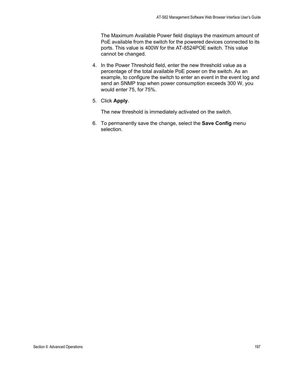 Allied Telesis AT-S62 User Manual | Page 197 / 372