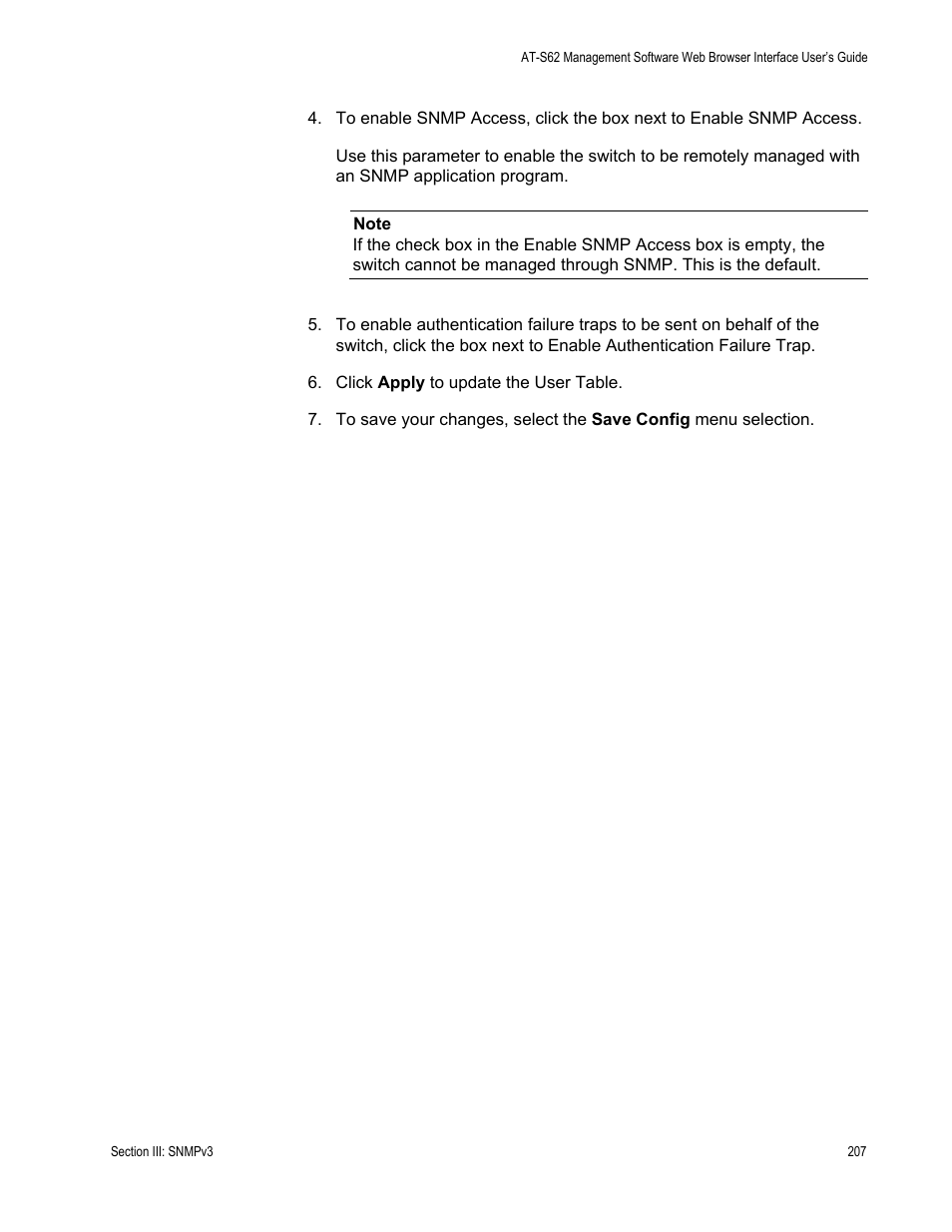 Allied Telesis AT-S62 User Manual | Page 207 / 372