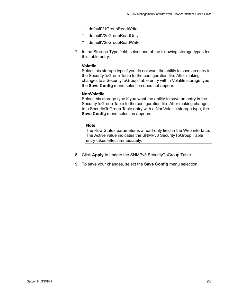 Allied Telesis AT-S62 User Manual | Page 233 / 372