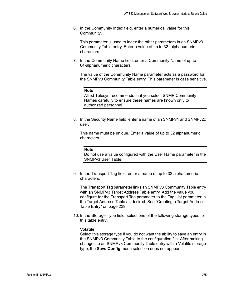 Allied Telesis AT-S62 User Manual | Page 255 / 372