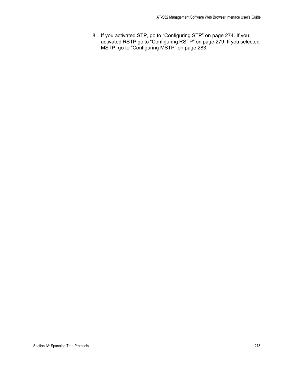 Allied Telesis AT-S62 User Manual | Page 273 / 372