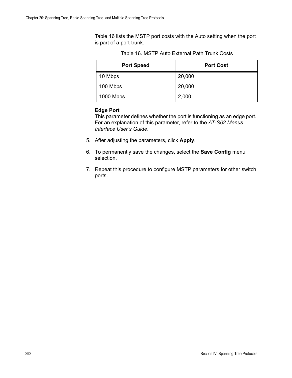 Allied Telesis AT-S62 User Manual | Page 292 / 372