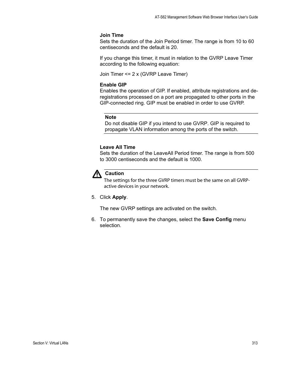 Allied Telesis AT-S62 User Manual | Page 313 / 372