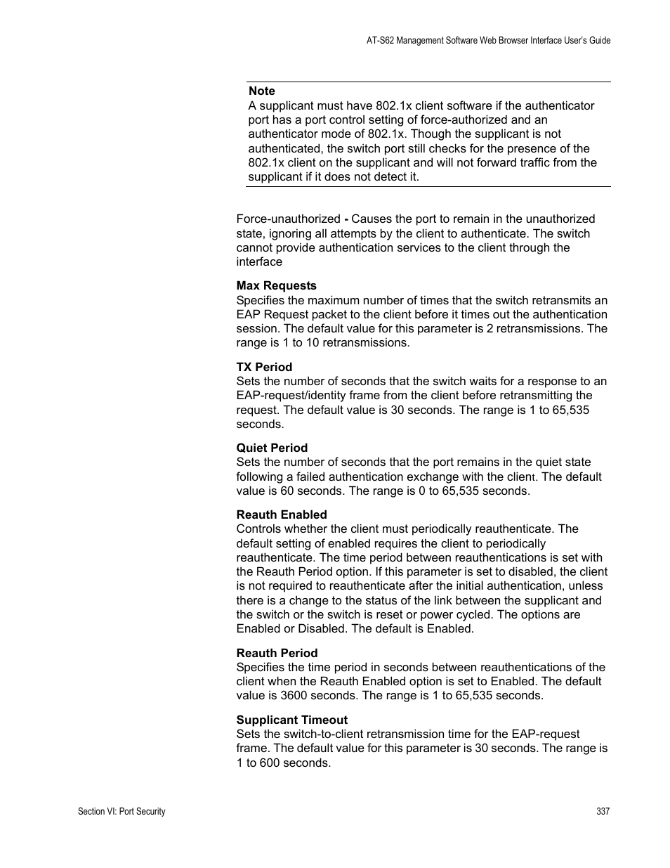 Allied Telesis AT-S62 User Manual | Page 337 / 372
