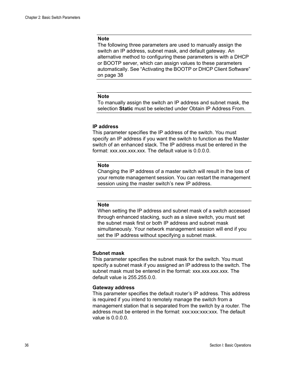 Allied Telesis AT-S62 User Manual | Page 36 / 372