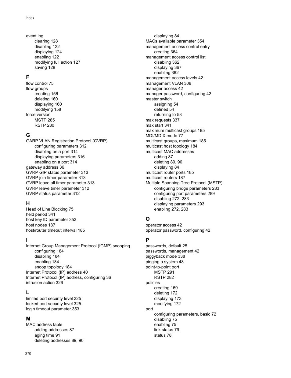 Allied Telesis AT-S62 User Manual | Page 370 / 372
