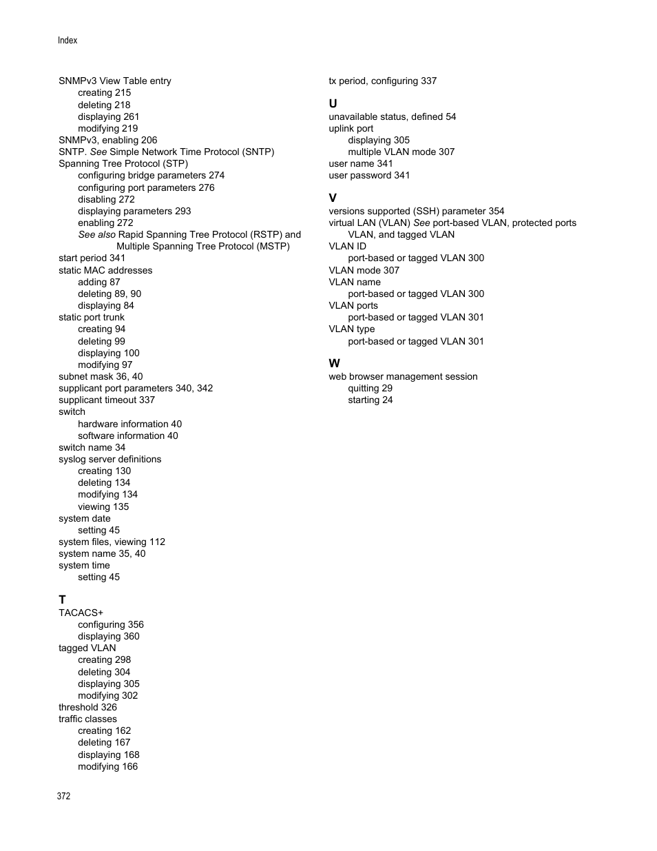 Allied Telesis AT-S62 User Manual | Page 372 / 372