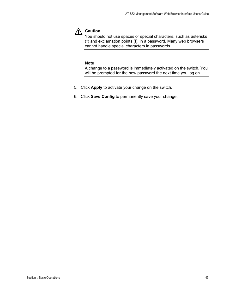 Allied Telesis AT-S62 User Manual | Page 43 / 372