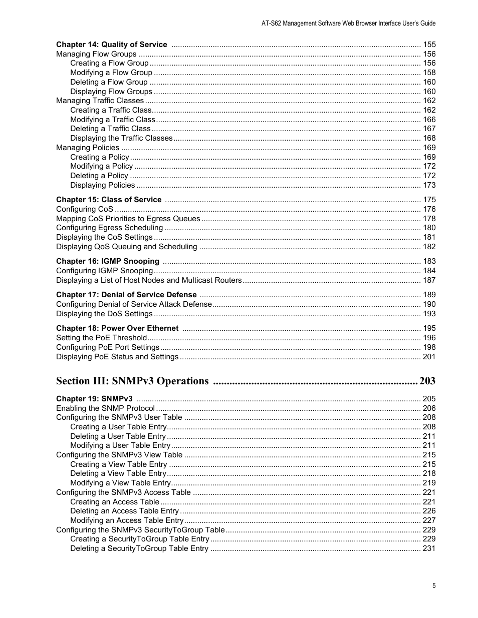 Allied Telesis AT-S62 User Manual | Page 5 / 372