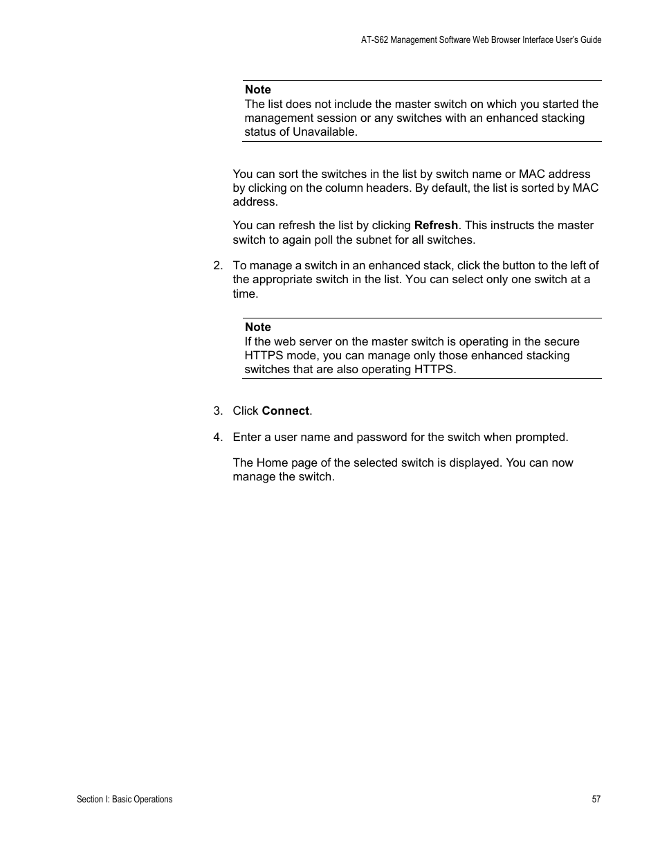Allied Telesis AT-S62 User Manual | Page 57 / 372