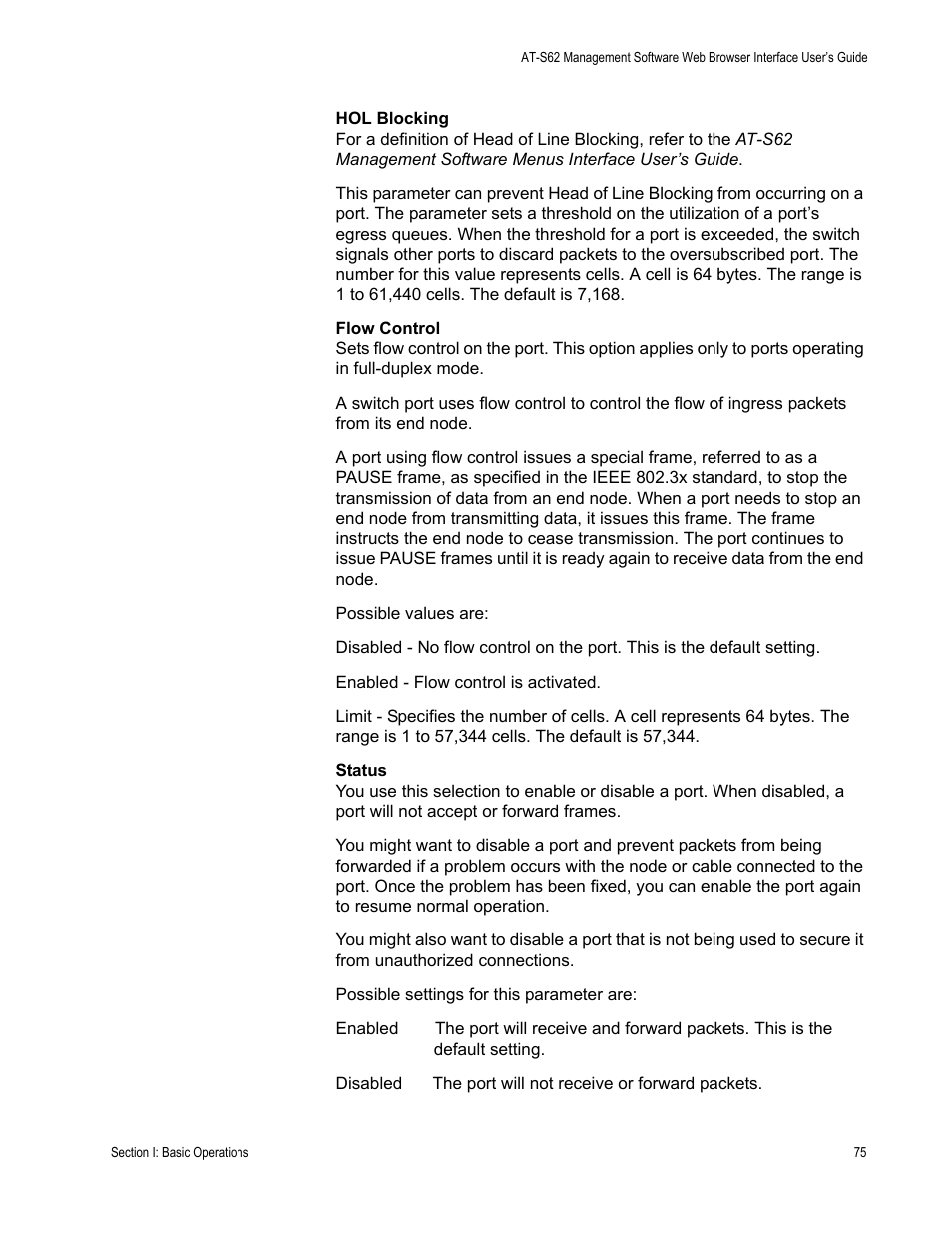Allied Telesis AT-S62 User Manual | Page 75 / 372