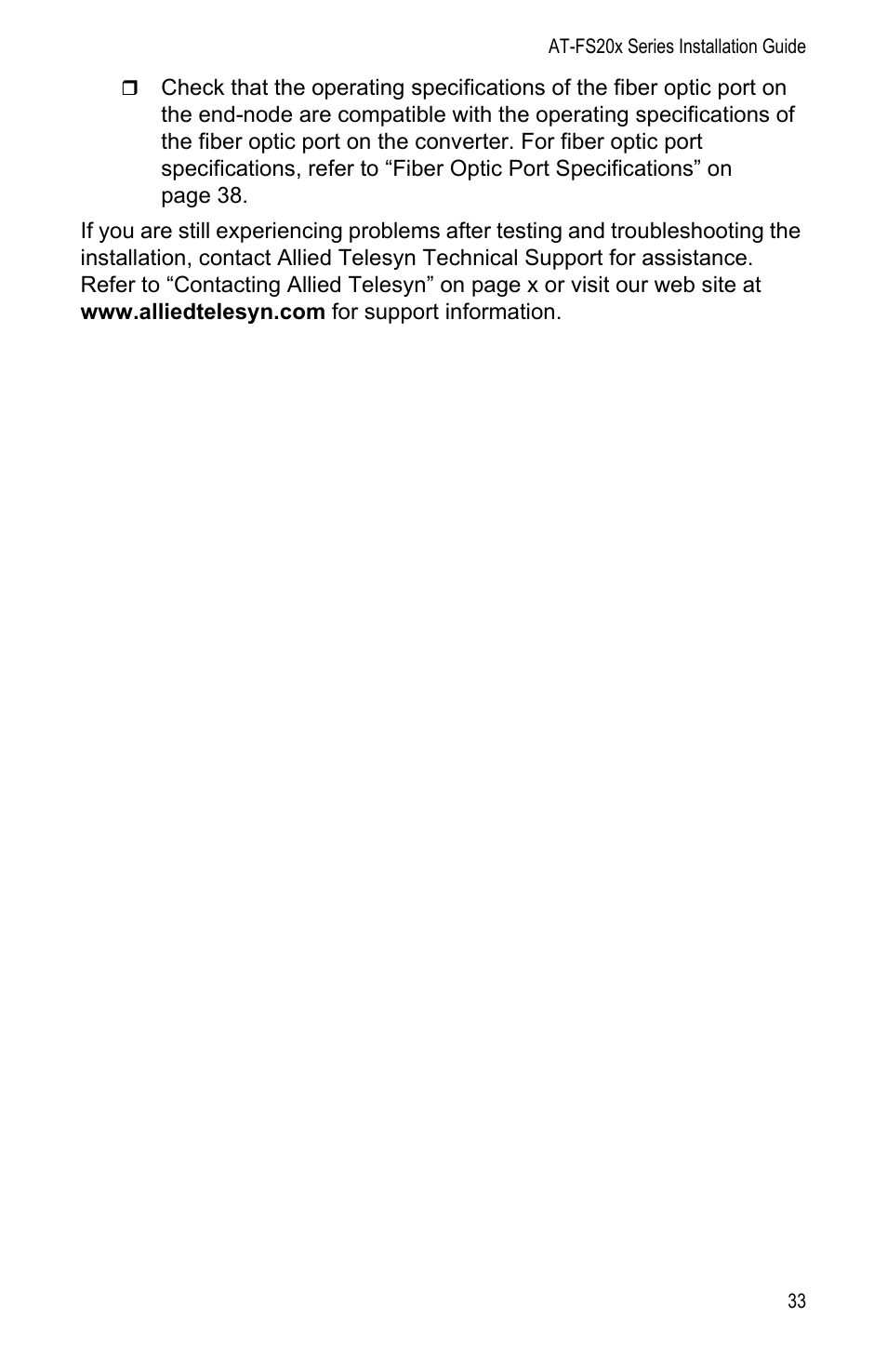 Allied Telesis AT-FS202SC/FS1 User Manual | Page 43 / 88