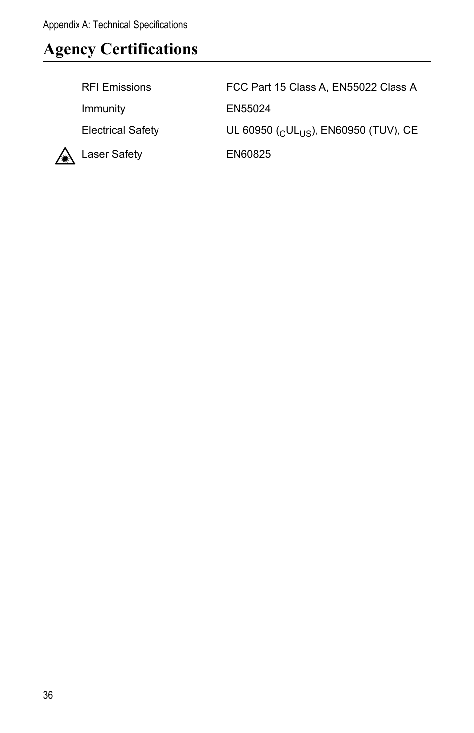 Agency certifications | Allied Telesis AT-FS202SC/FS1 User Manual | Page 46 / 88