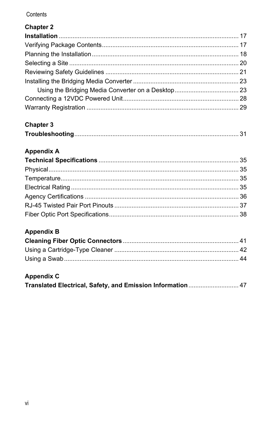 Allied Telesis AT-FS202SC/FS1 User Manual | Page 6 / 88