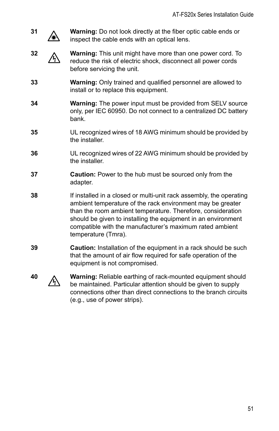 Allied Telesis AT-FS202SC/FS1 User Manual | Page 61 / 88