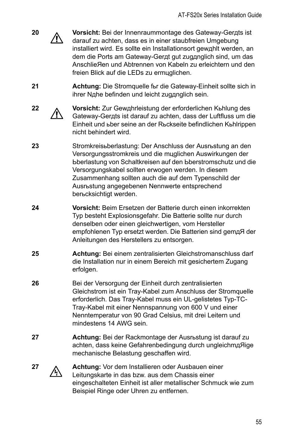 Allied Telesis AT-FS202SC/FS1 User Manual | Page 65 / 88