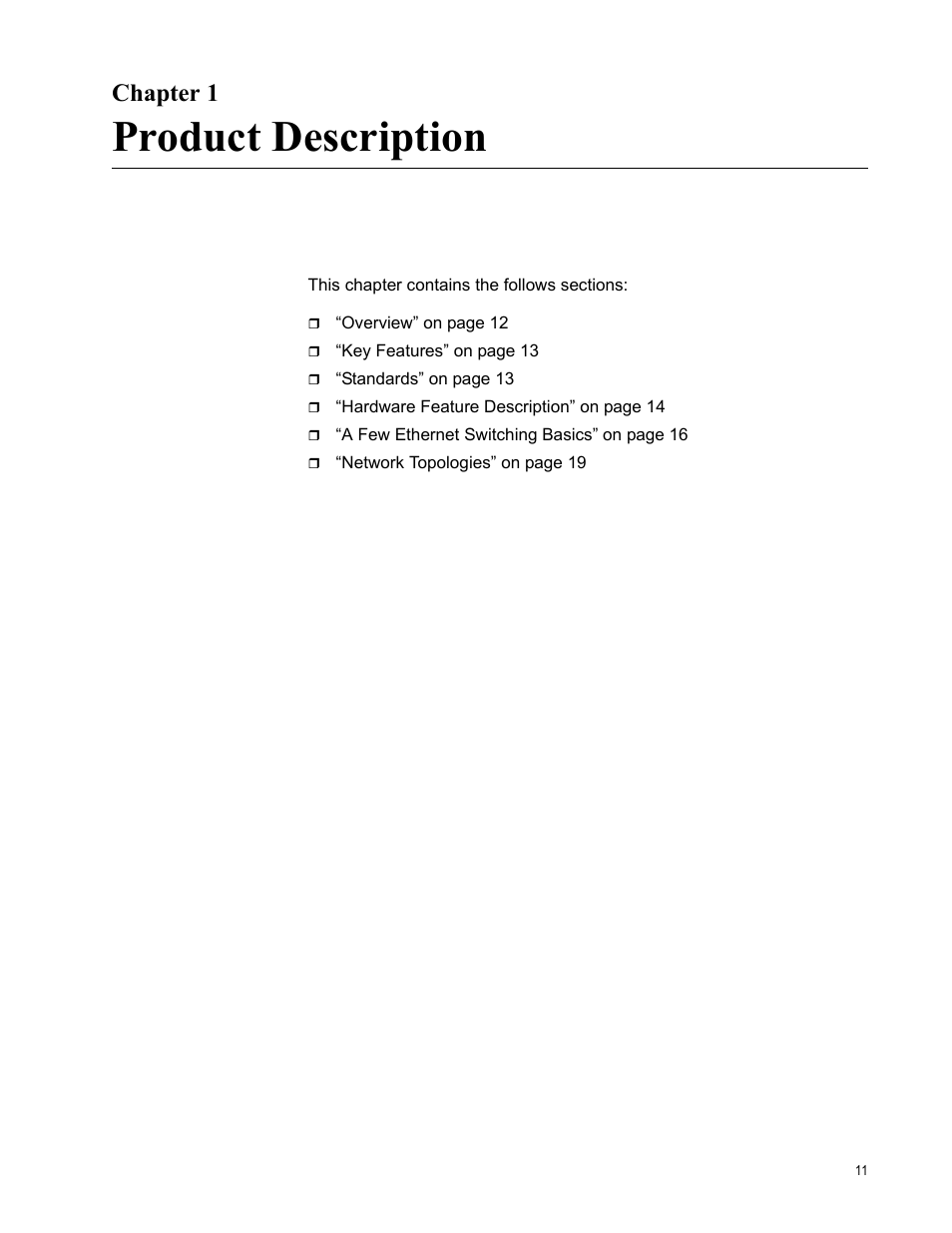 Chapter 1, Product description | Allied Telesis AT-FS708 User Manual | Page 11 / 61