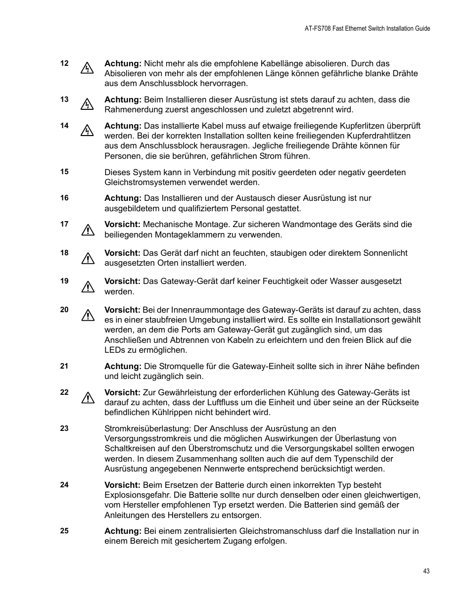 Allied Telesis AT-FS708 User Manual | Page 43 / 61