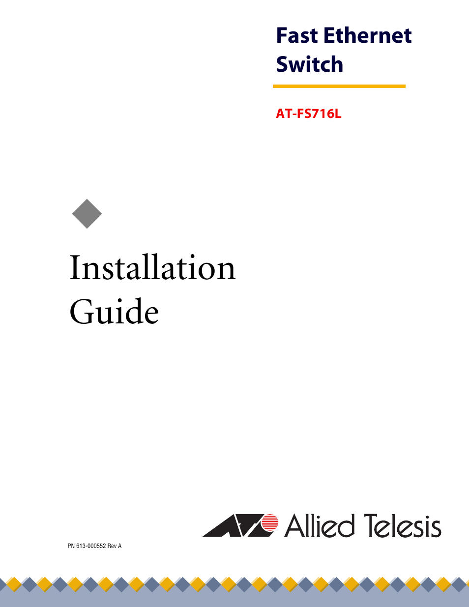 Allied Telesis AT-FS716L User Manual | 62 pages