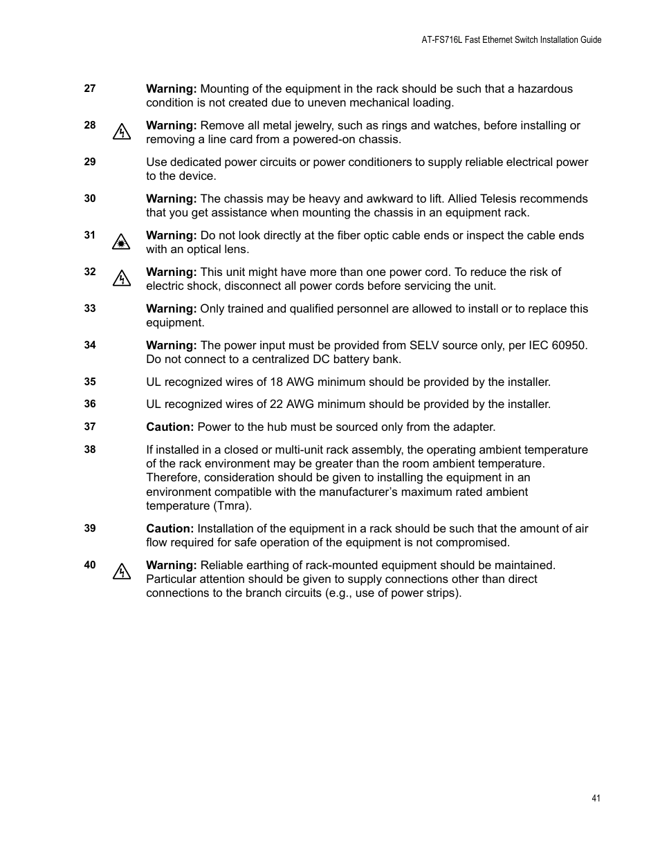 Allied Telesis AT-FS716L User Manual | Page 41 / 62