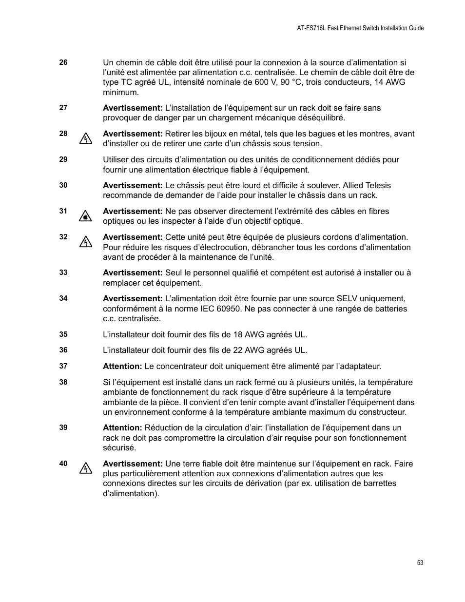 Allied Telesis AT-FS716L User Manual | Page 53 / 62
