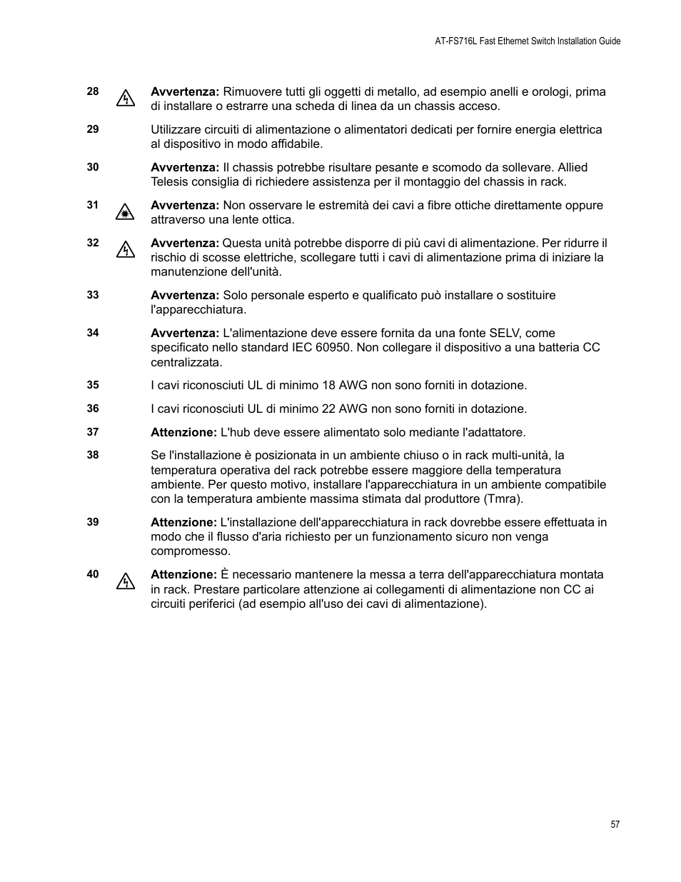 Allied Telesis AT-FS716L User Manual | Page 57 / 62