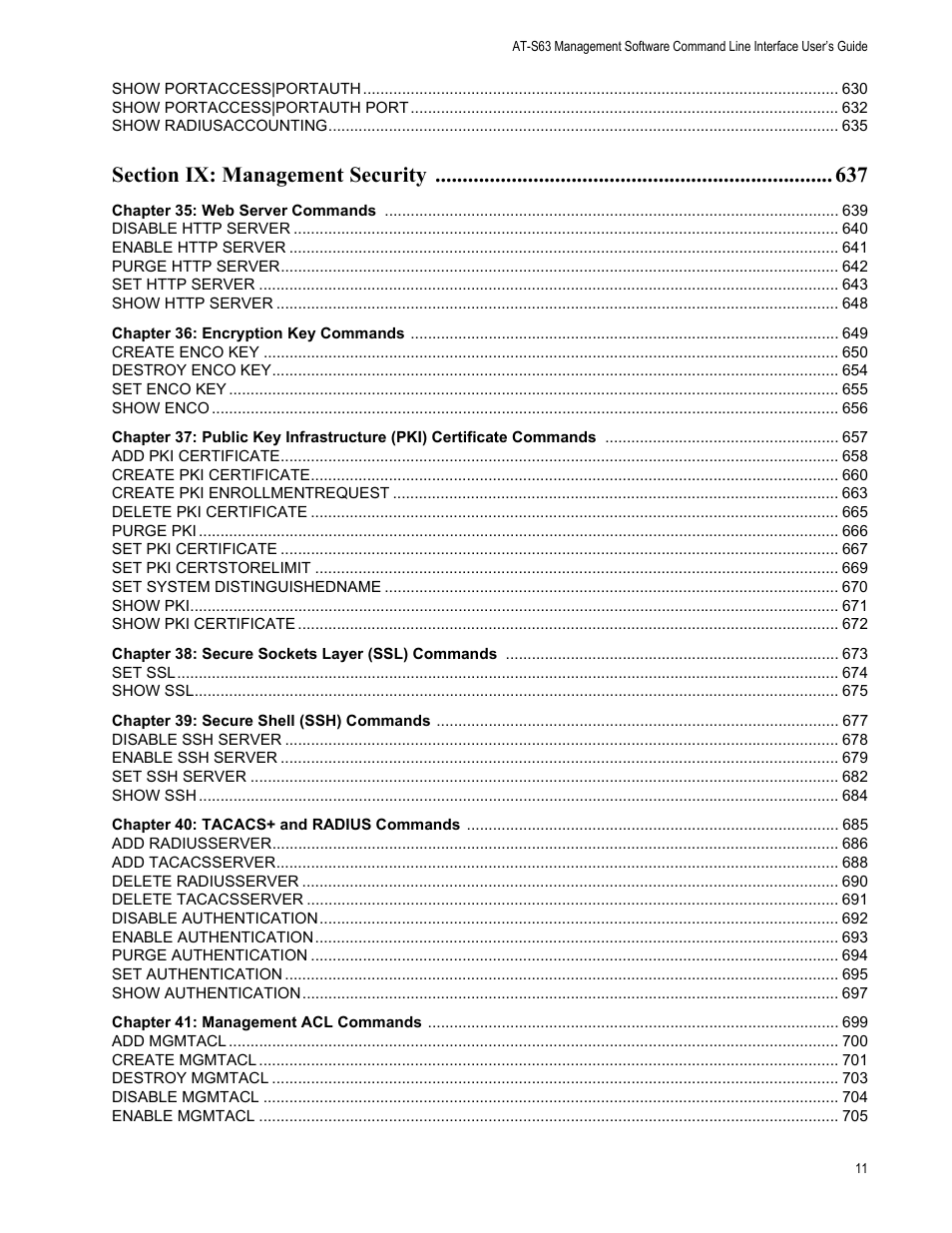 Allied Telesis AT-S63 User Manual | Page 11 / 718