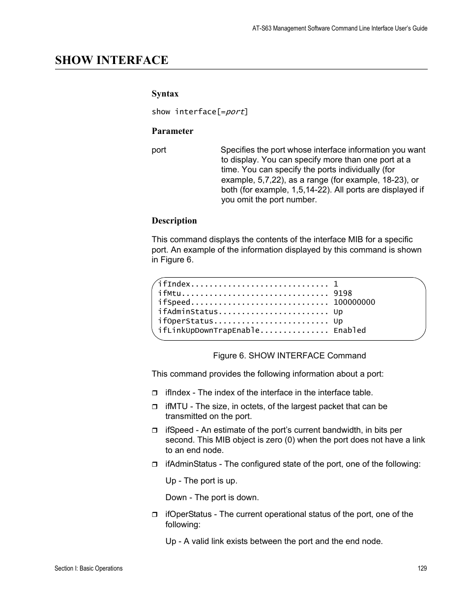 Show interface | Allied Telesis AT-S63 User Manual | Page 129 / 718