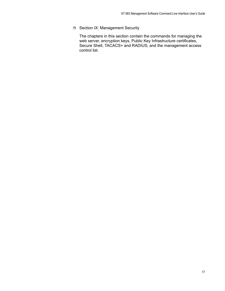 Allied Telesis AT-S63 User Manual | Page 17 / 718