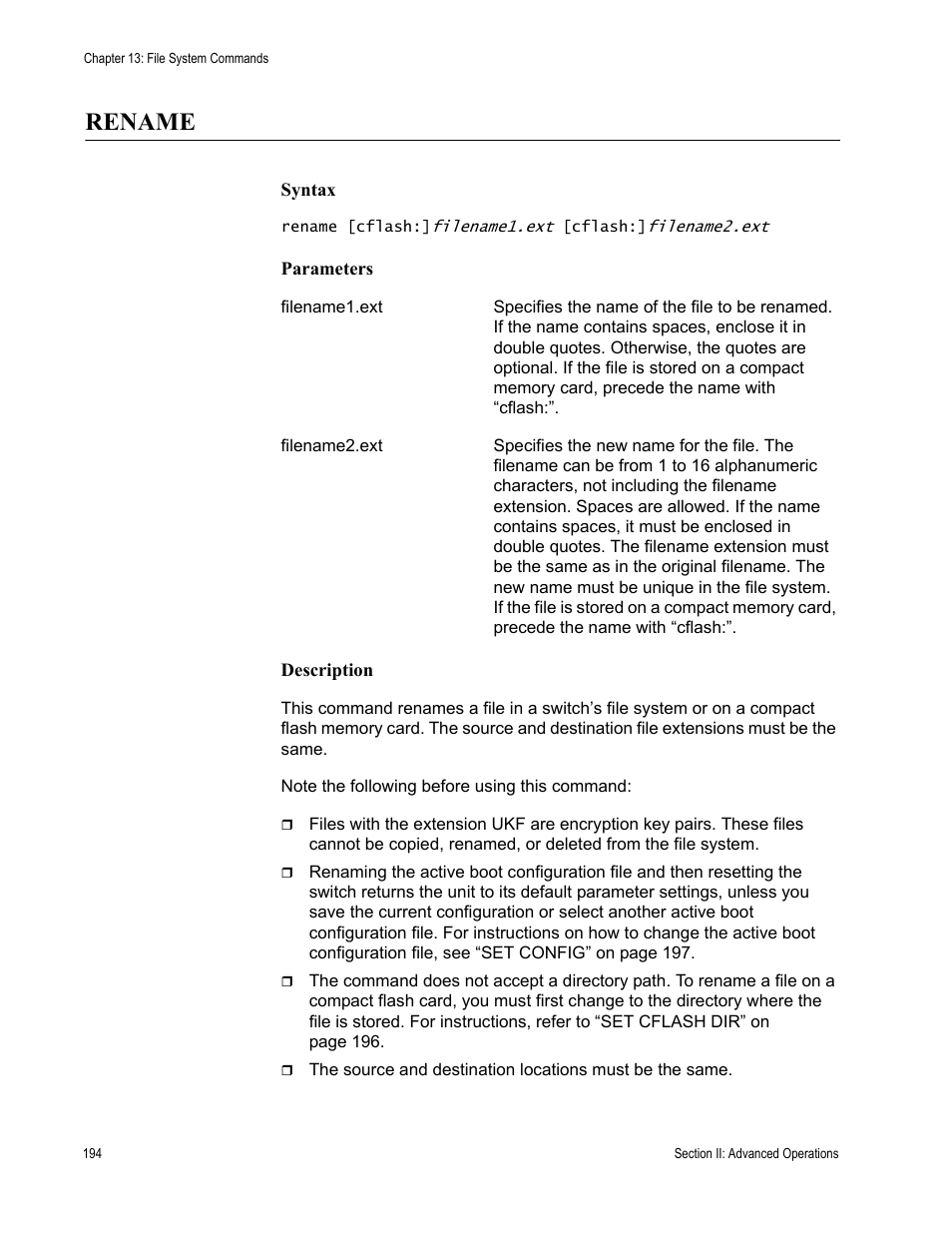 Rename | Allied Telesis AT-S63 User Manual | Page 194 / 718