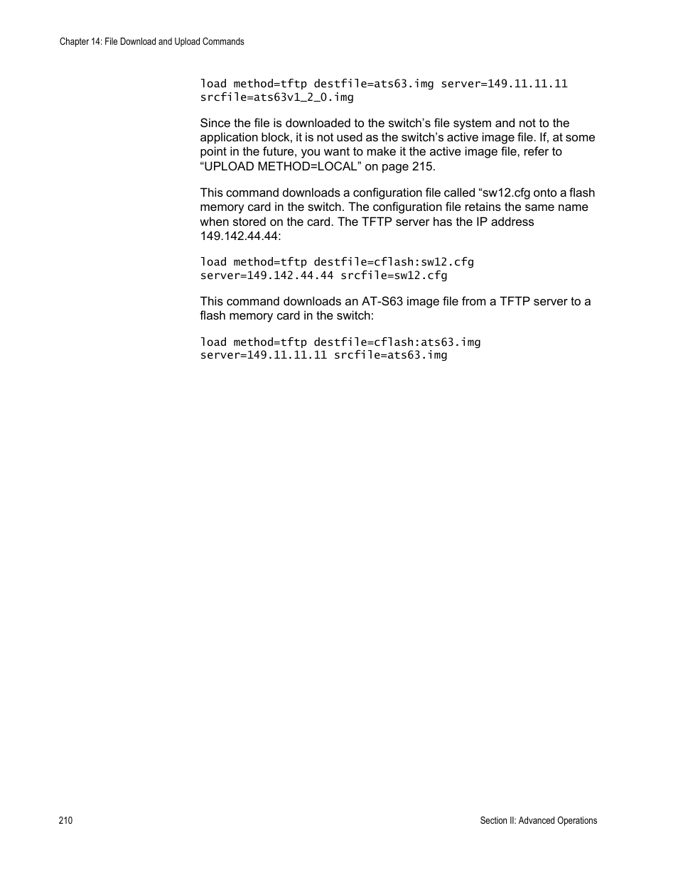 Allied Telesis AT-S63 User Manual | Page 210 / 718