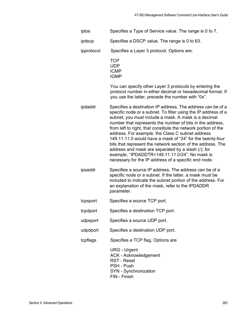 Allied Telesis AT-S63 User Manual | Page 263 / 718