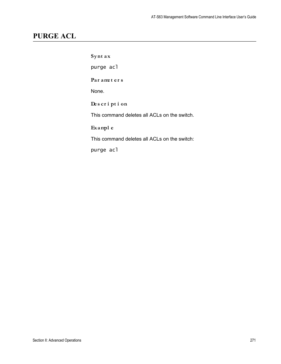 Purge acl | Allied Telesis AT-S63 User Manual | Page 271 / 718