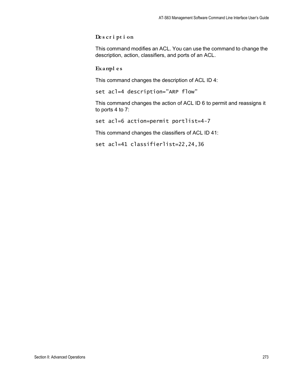 Allied Telesis AT-S63 User Manual | Page 273 / 718