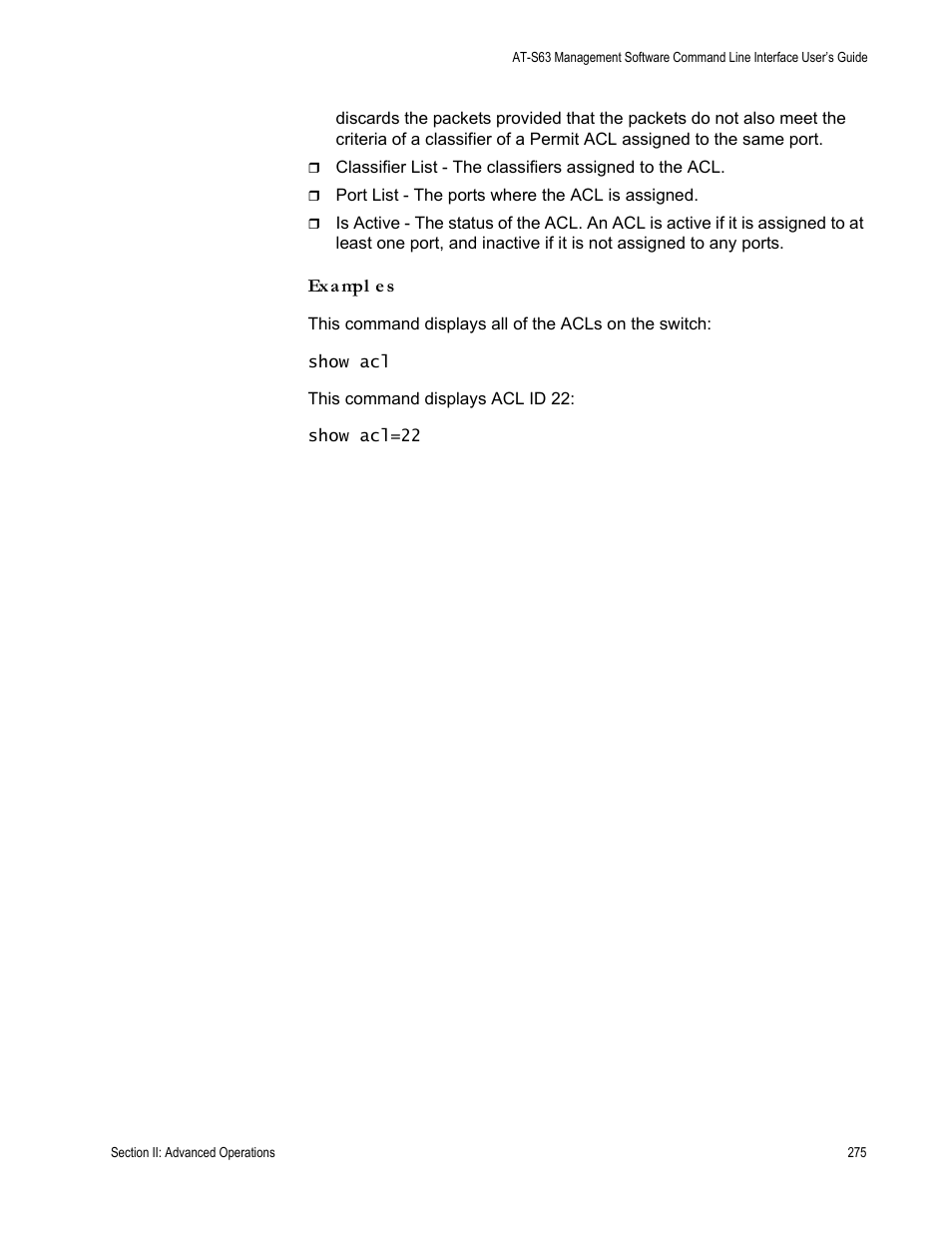 Allied Telesis AT-S63 User Manual | Page 275 / 718