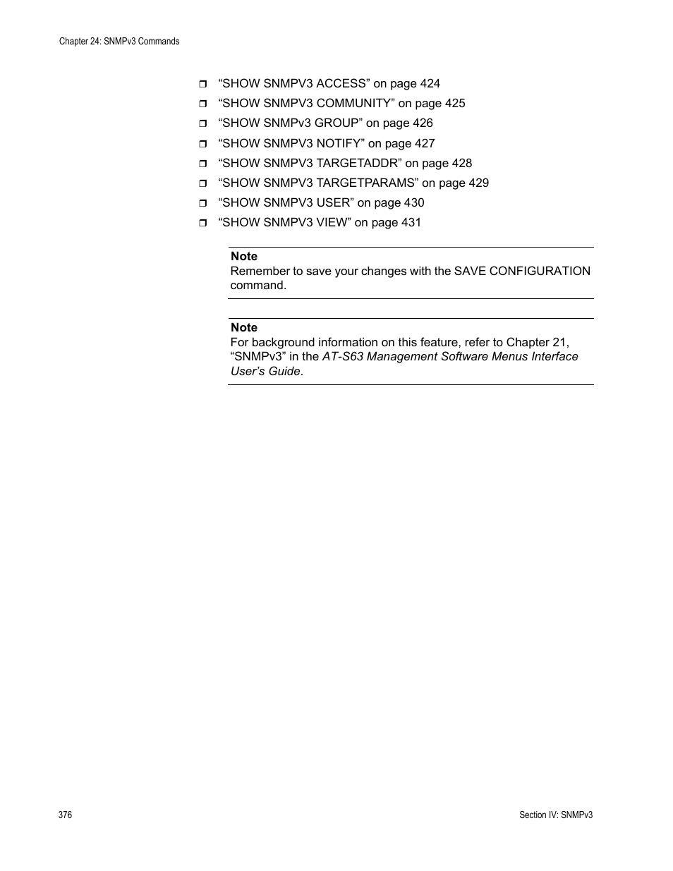 Allied Telesis AT-S63 User Manual | Page 376 / 718