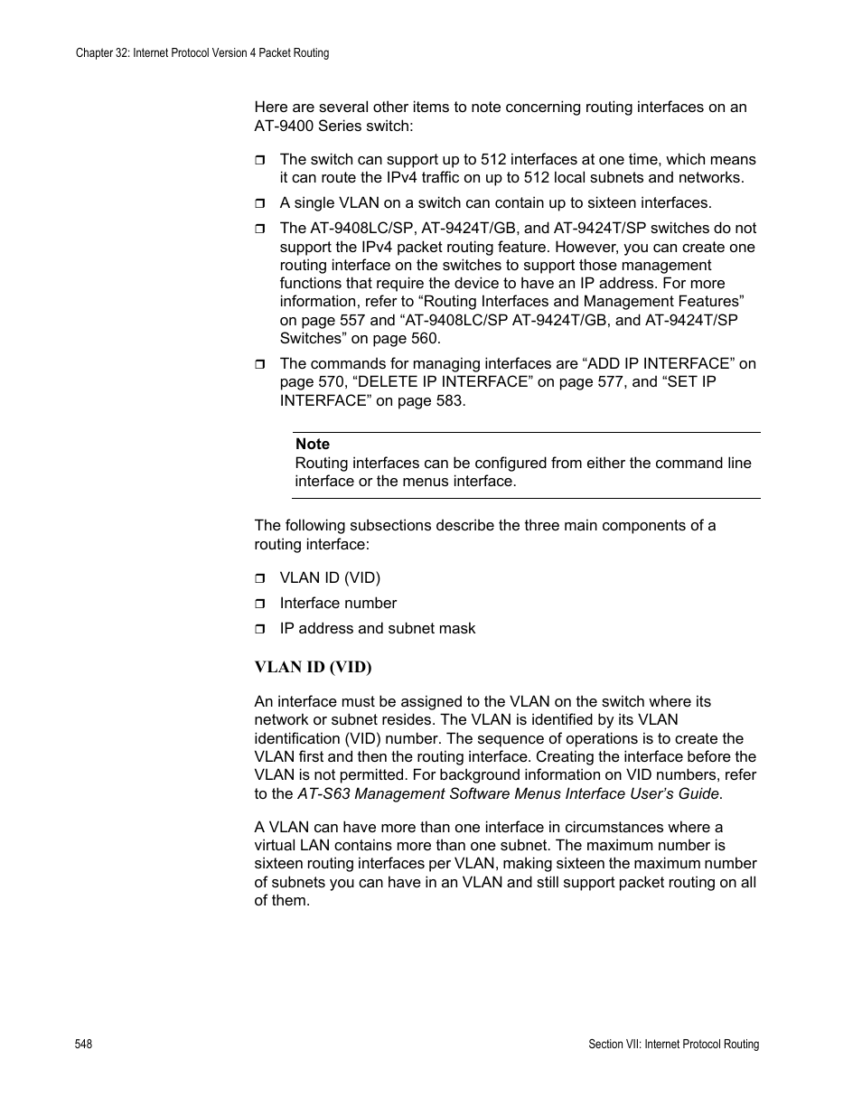 Allied Telesis AT-S63 User Manual | Page 548 / 718