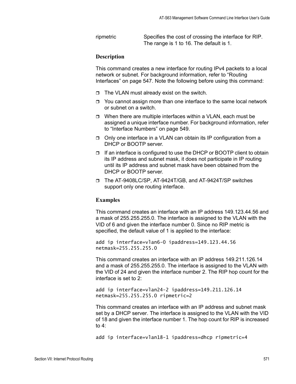 Allied Telesis AT-S63 User Manual | Page 571 / 718