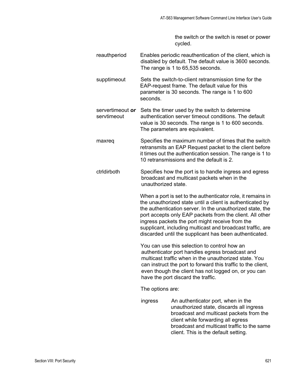Allied Telesis AT-S63 User Manual | Page 621 / 718