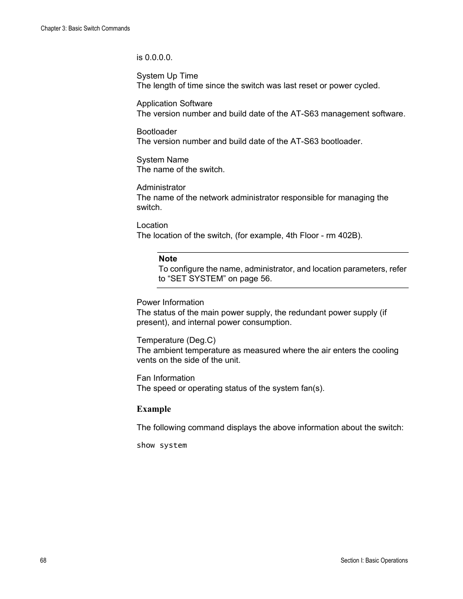 Allied Telesis AT-S63 User Manual | Page 68 / 718