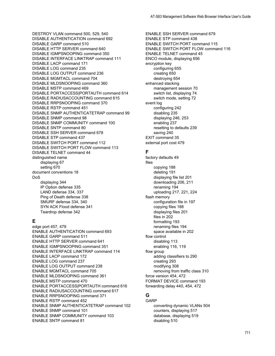 Allied Telesis AT-S63 User Manual | Page 711 / 718